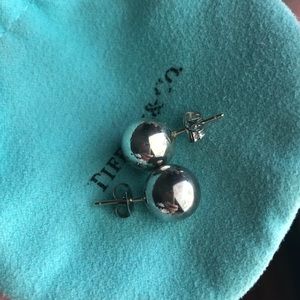 Tiffany silver hardware ball earrings